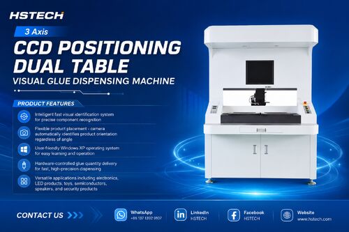 Последние блоги о компании CCD Positioning Dual Table Визуальная клеевая машина для высокоточного производства электроники