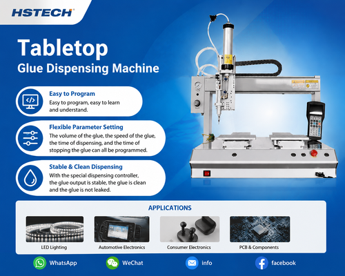 Последние блоги о компании New HS-D4221 Tabletop Potting Machine Released for PCB, Automotive & Consumer Electronics Precision Gluing