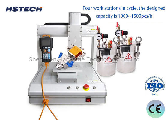 Хорошая цена. 90 градусов светодиодной лампочки клеевой диспенсер с точным шаговым двигателем для PCB сборочной линии онлайн