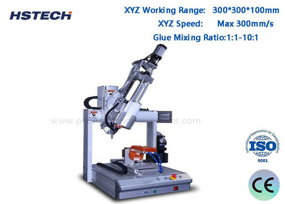 Хорошая цена. 4 оси AB Машина для распределения клея с рабочим диапазоном 300*300*100 мм ±0,02 мм Точность повторения и соотношение смешивания клея 1:1-10:1 онлайн
